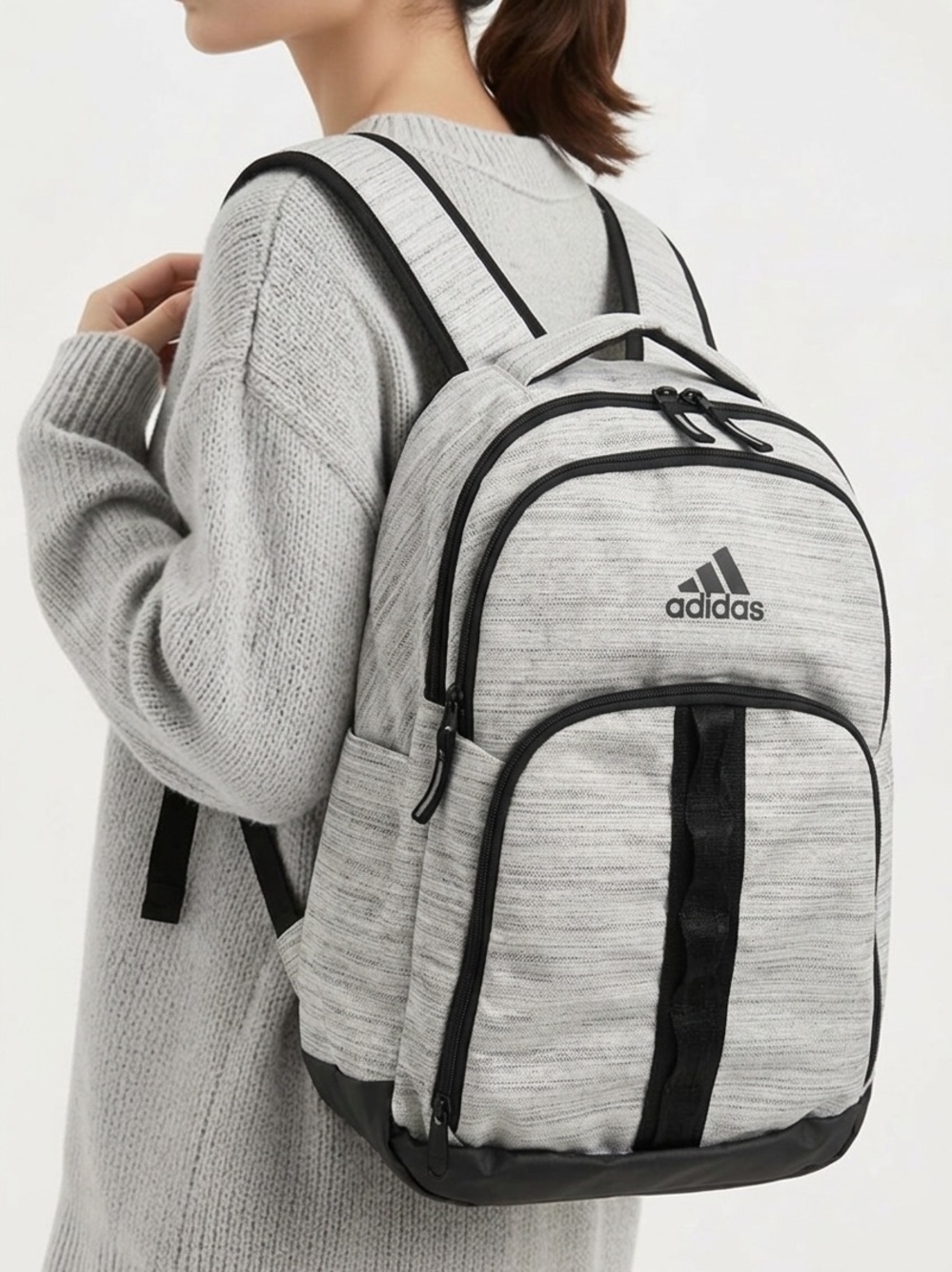 Adidas Gray & Black Large Backpack 🎒
